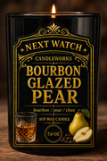 Bourbon Glazed Pear scented soy wax candle