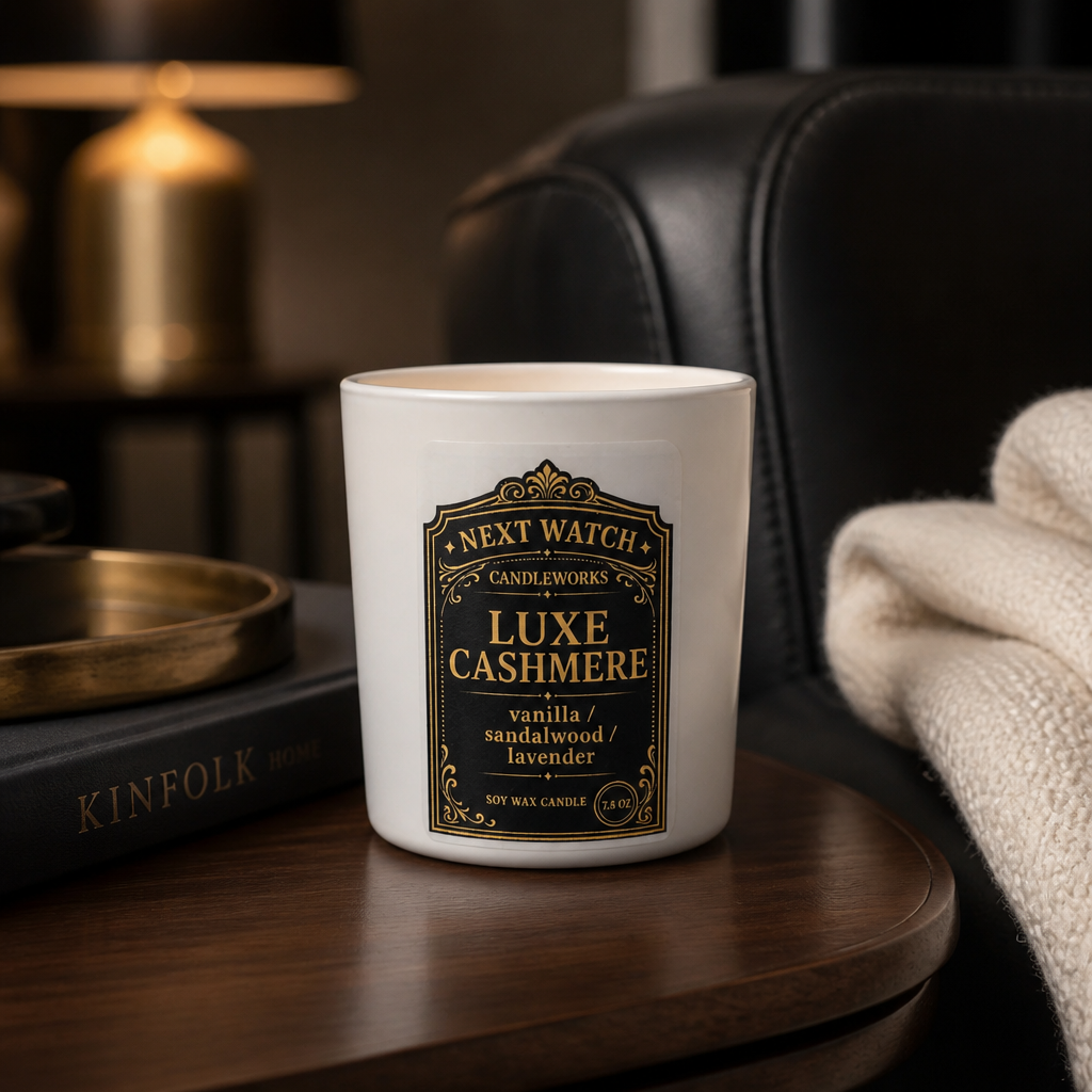 Luxe Cashmere scented soy wax candle